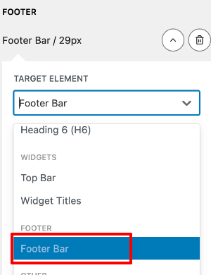 Footer Bar