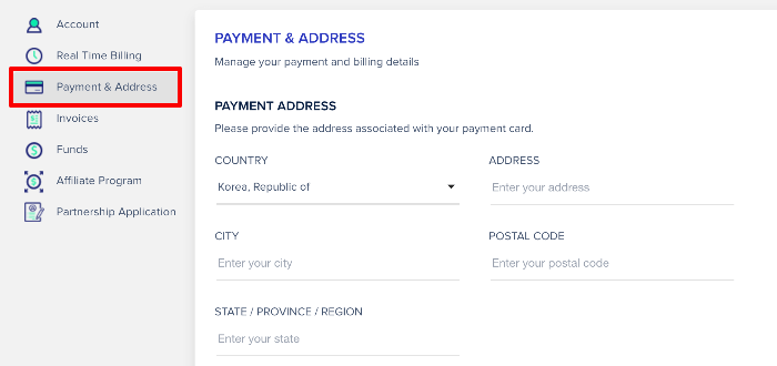 payment & address
